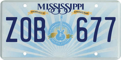 MS license plate ZOB677