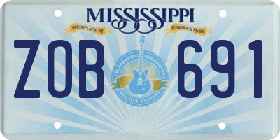 MS license plate ZOB691