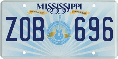 MS license plate ZOB696