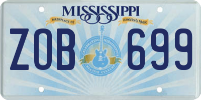 MS license plate ZOB699