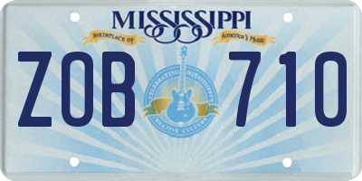 MS license plate ZOB710
