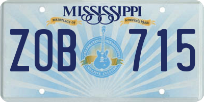 MS license plate ZOB715