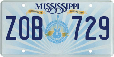 MS license plate ZOB729