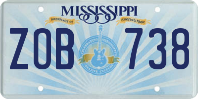 MS license plate ZOB738