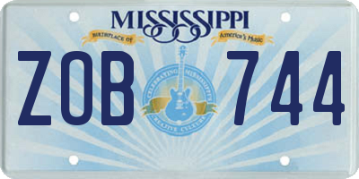 MS license plate ZOB744