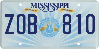 MS license plate ZOB810