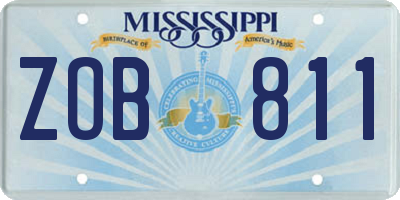 MS license plate ZOB811