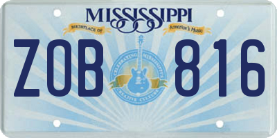 MS license plate ZOB816