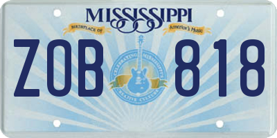 MS license plate ZOB818