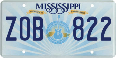 MS license plate ZOB822