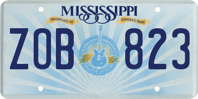 MS license plate ZOB823
