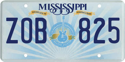 MS license plate ZOB825