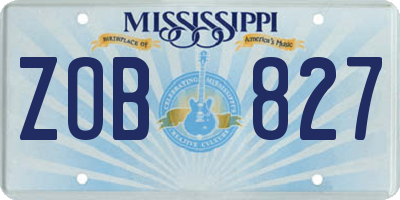 MS license plate ZOB827