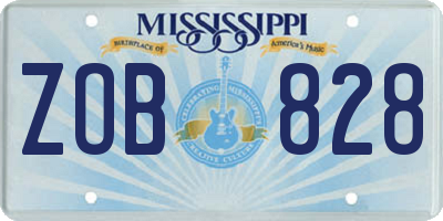 MS license plate ZOB828