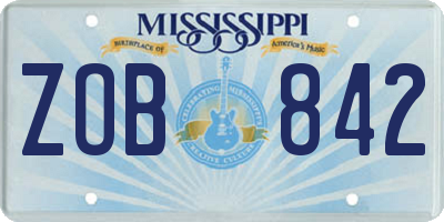 MS license plate ZOB842