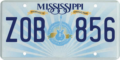 MS license plate ZOB856
