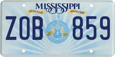 MS license plate ZOB859