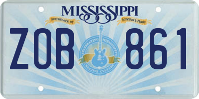 MS license plate ZOB861