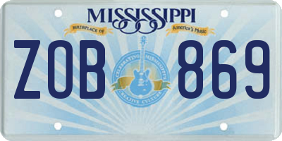 MS license plate ZOB869