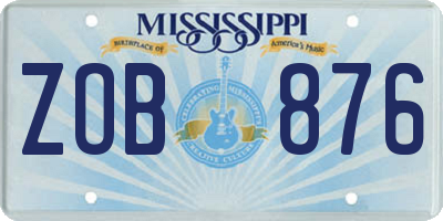 MS license plate ZOB876