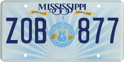 MS license plate ZOB877