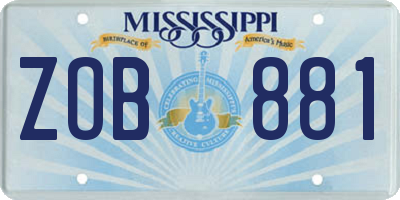 MS license plate ZOB881