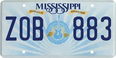 MS license plate ZOB883