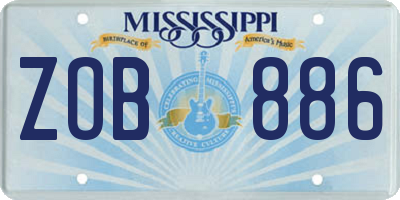 MS license plate ZOB886