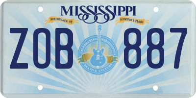 MS license plate ZOB887