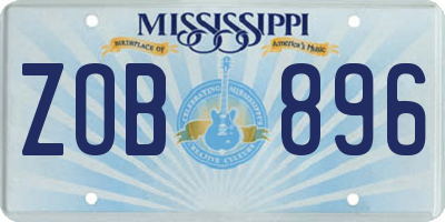 MS license plate ZOB896