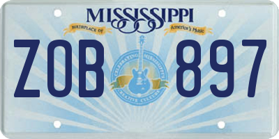 MS license plate ZOB897