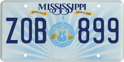 MS license plate ZOB899
