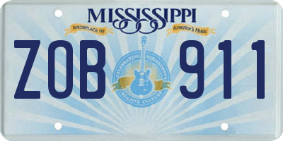 MS license plate ZOB911