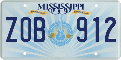 MS license plate ZOB912