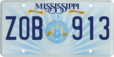 MS license plate ZOB913