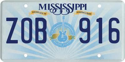 MS license plate ZOB916