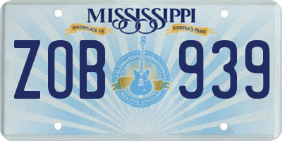 MS license plate ZOB939
