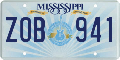 MS license plate ZOB941