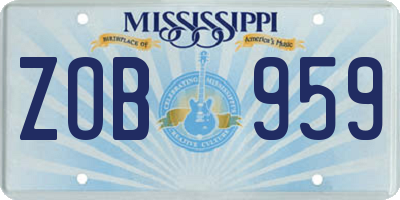 MS license plate ZOB959