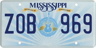 MS license plate ZOB969