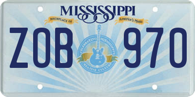 MS license plate ZOB970