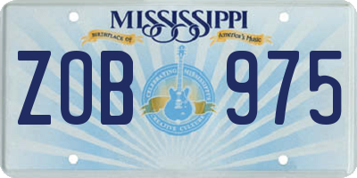MS license plate ZOB975