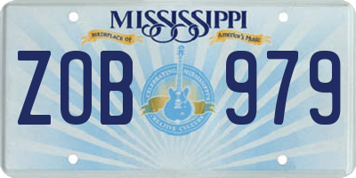 MS license plate ZOB979