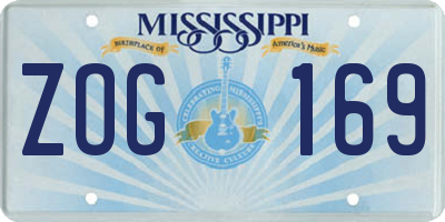 MS license plate ZOG169