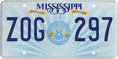 MS license plate ZOG297