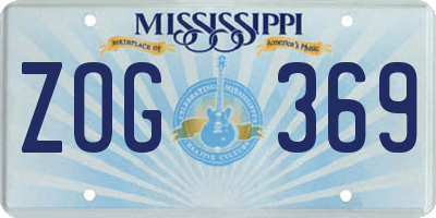 MS license plate ZOG369