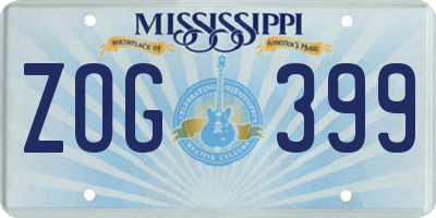 MS license plate ZOG399