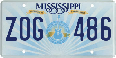 MS license plate ZOG486
