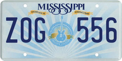 MS license plate ZOG556