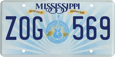 MS license plate ZOG569